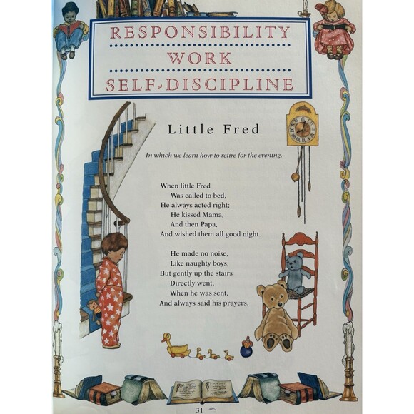 Children's Book of Virtues by William J. Bennett (1995, Hardcover) - Picture 9 of 10